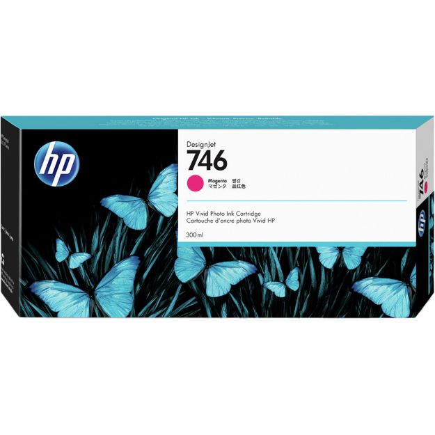 Picture of HP 746 Magenta High Standard Capacity Ink Cartridge 300ml - P2V78A