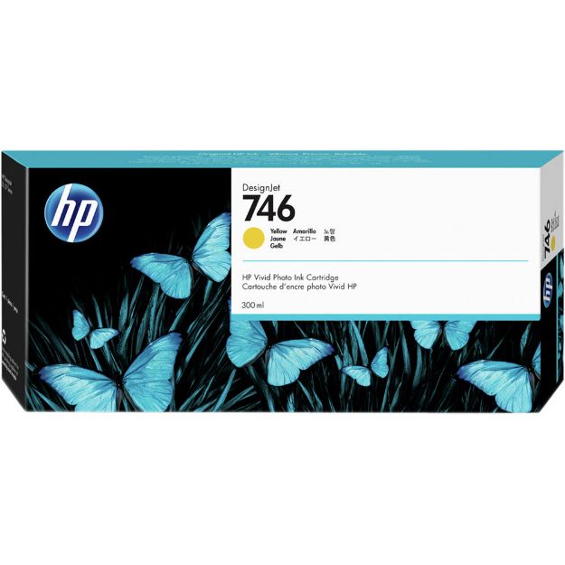 Picture of HP 746 Yellow High Capacity Ink Cartridge 300ml - P2V79A