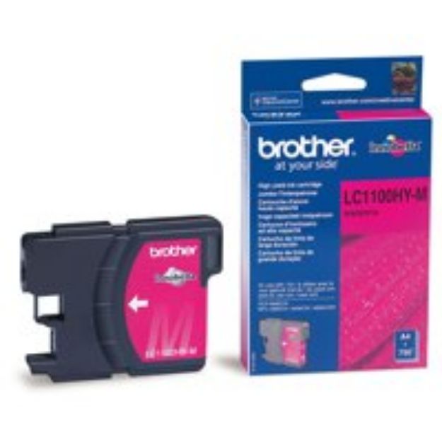 Picture of Brother Magenta High Yield Ink Cartridge 10ml - LC1100HYM