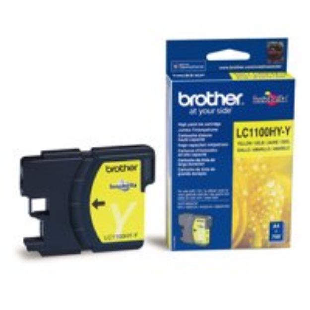 Picture of Brother Yellow High Yield Ink Cartridge 10ml - LC1100HYY