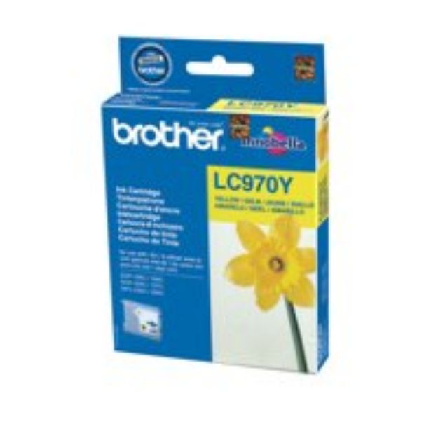 Picture of Brother Yellow Ink Cartridge 8ml - LC970Y