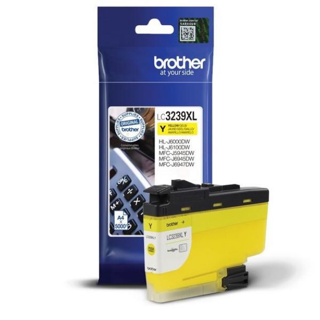 Picture of Brother Yellow High Capacity Ink Cartridge 50ml - LC3239XLY