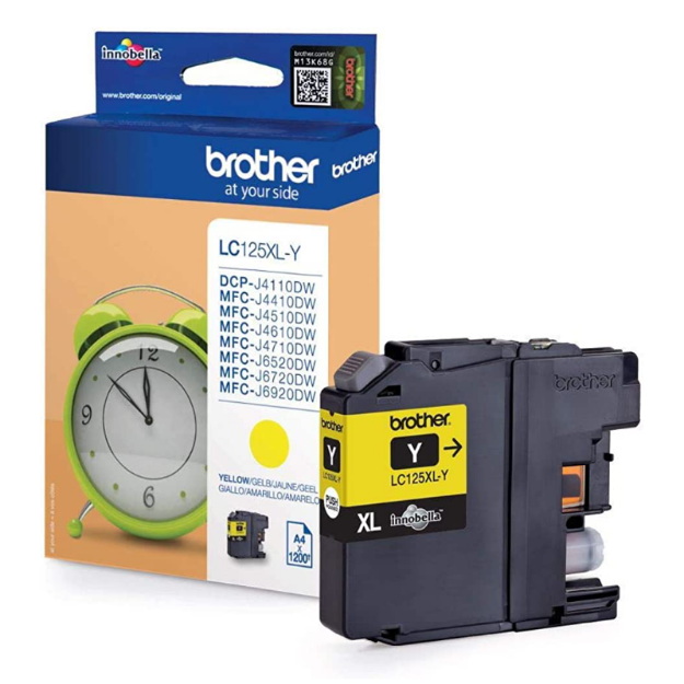 Picture of Brother Yellow High Capacity Ink Cartridge 8ml - LC125XLY