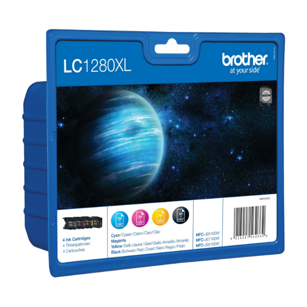 Picture of OEM Brother LC1280XLVALBP High Capacity Multipack (55ml / 3x 13ml) 4 Pack