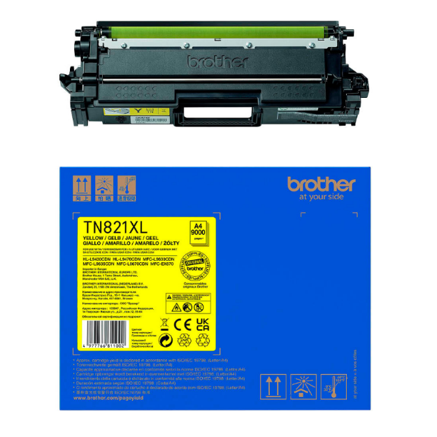 Picture of Brother High Capacity Yellow Toner Cartridge 9K pages - TN821XLY