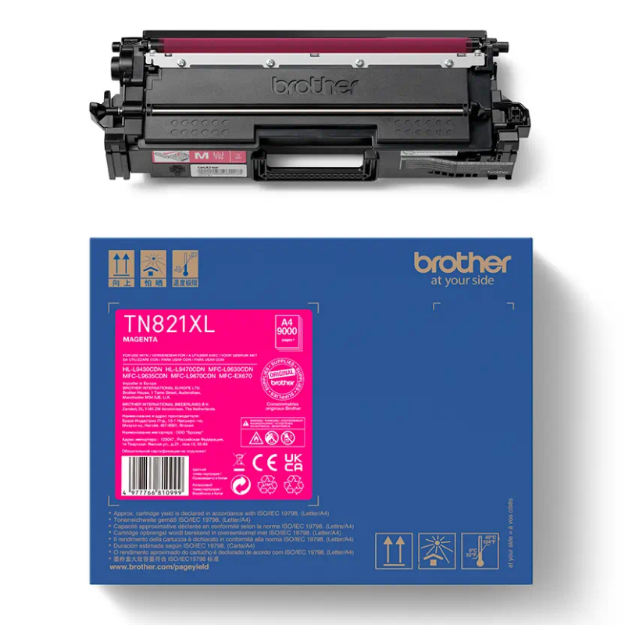 Picture of Brother High Capacity Magenta Toner Cartridge 9K pages - TN821XLM