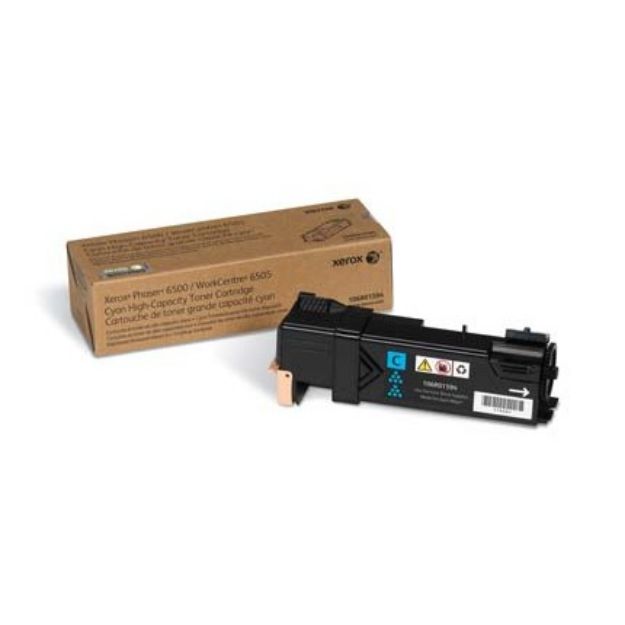 Picture of Xerox Cyan Standard Capacity Toner Cartridge 1k pages for 6500 6505 - 106R01591