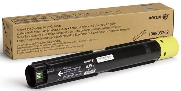 Picture of Xerox Yellow High Capacity Toner Cartridge 9.8k pages for VLC70XX - 106R03742