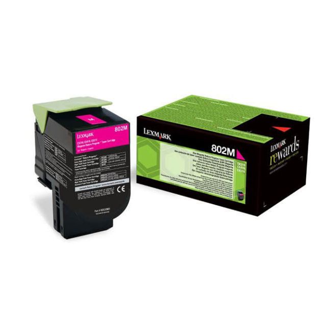 Picture of Lexmark 802M Magenta Toner Cartridge 1K pages - 80C20M0