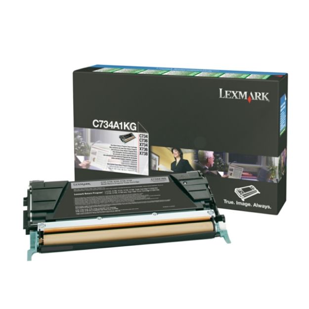 Picture of Lexmark Black Toner Cartridge 8K pages - C734A1KG