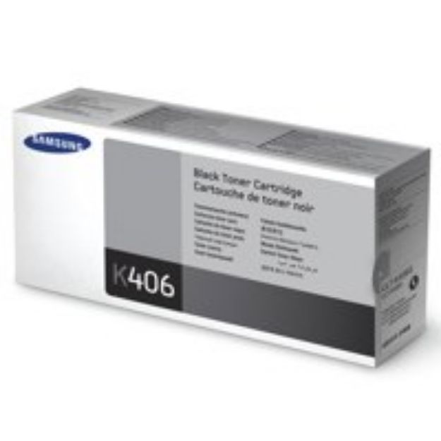 Picture of Samsung CLTK406S Black Toner Cartridge 1.5K pages - SU118A