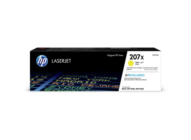 Picture of HP 207X Yellow Standard Capacity Toner Cartridge 2.45K pages - W2212X