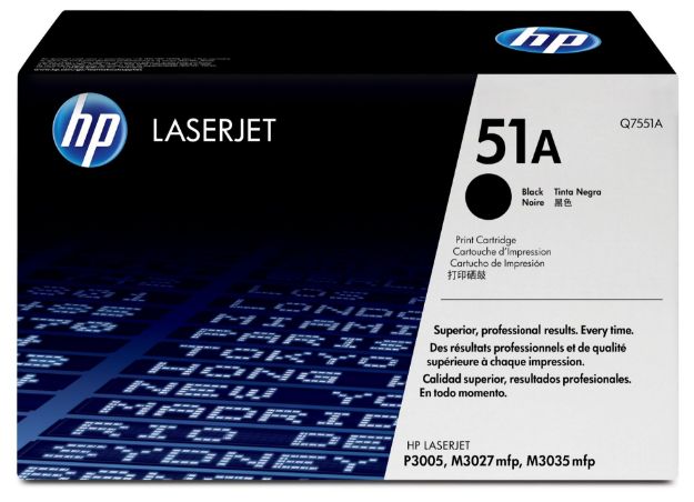 Picture of HP 51A Black Standard Capacity Toner 6.5K pages for HP LaserJet M3027/M3035/P3005 - Q7551A