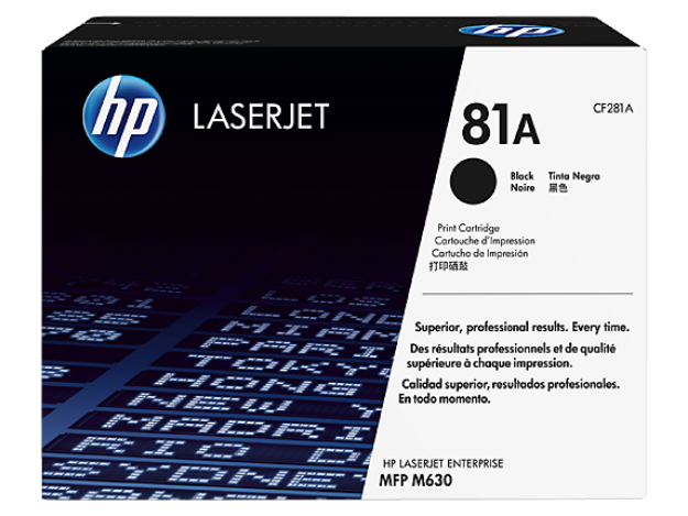 Picture of HP 81A Standard Capacity Black Toner Cartridge - CF281A