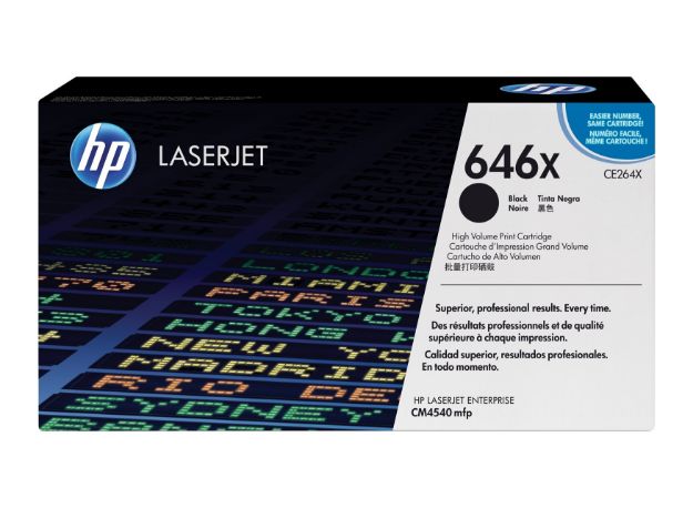 Picture of HP 646X Black High Yield Toner 17K pages - CE264X