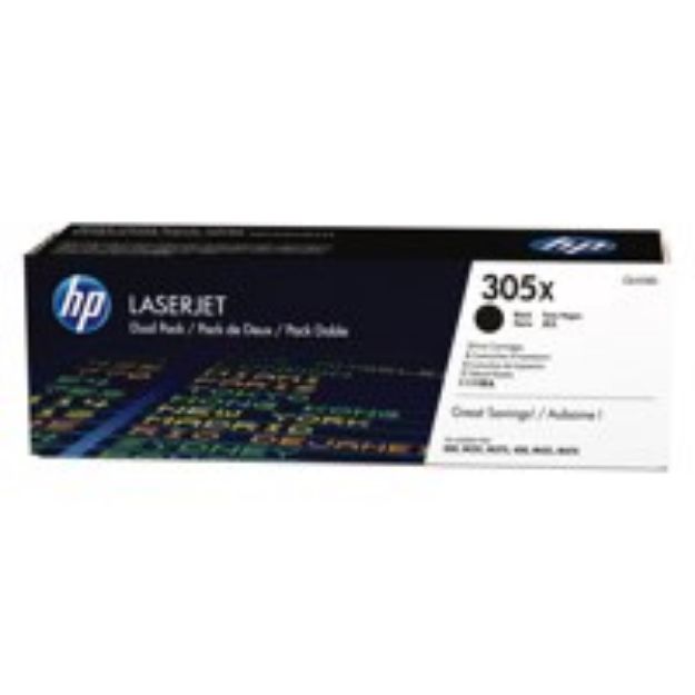 Picture of HP 305X Black High Yield Toner Twinpack 2 x 4K pages (Pack 2) - CE410XD