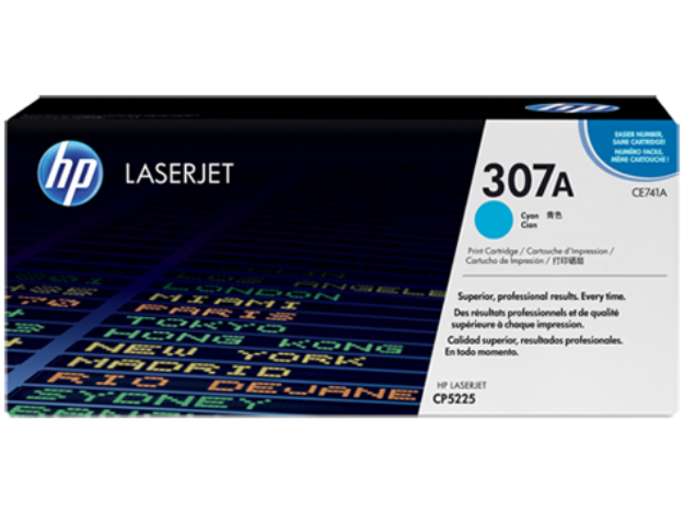 Picture of HP 307A Cyan Standard Capacity Toner 7.3K pages for HP Color LaserJet CP5225 - CE741A