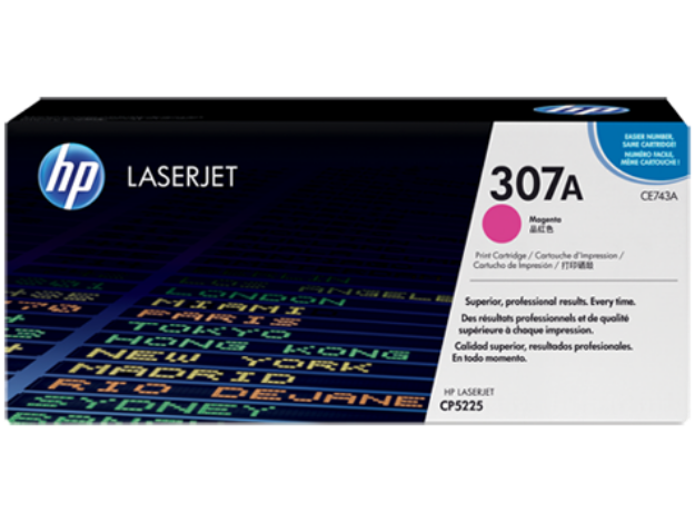 Picture of HP 307A Magenta Standard Capacity Toner 7.3K pages for HP Color LaserJet CP5225 - CE743A