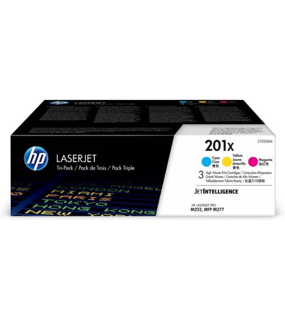 Picture of HP 201X High Capacity Colour Toner Cartridge Multipack - CF253XM