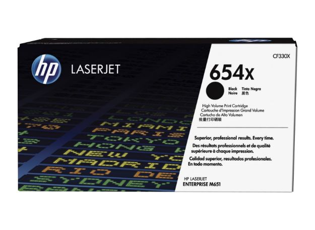 Picture of HP 654X High Capacity Black Toner Cartridge - CF330X