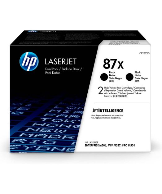 Picture of HP 87X High Capacity Black Toner Cartridge Twinpack - CF287XD