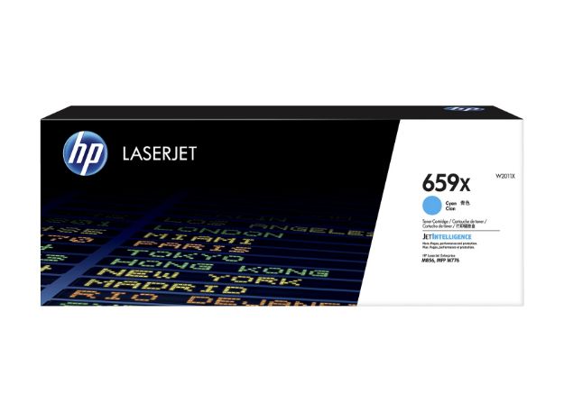 Picture of HP 659X Cyan High Yield Toner 29K pages for HP LaserJet Enterprise MFP M776 / M856 - W2011X