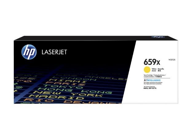 Picture of HP 659X Yellow High Yield Toner 29K pages for HP LaserJet Enterprise MFP M776 / M856 - W2012X