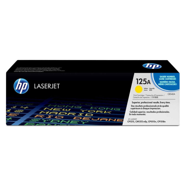 Picture of HP 125A Yellow Standard Capacity Toner - CB542A