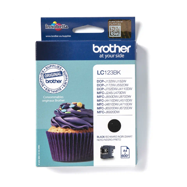 Picture of Brother Black Ink Cartridge 11ml - LC123BK