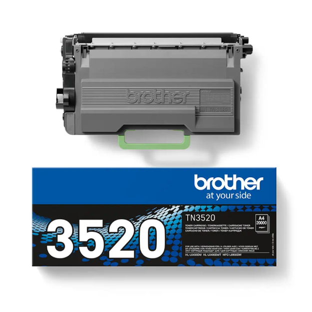 Picture of Brother Black Toner Cartridge 20k pages - TN3520