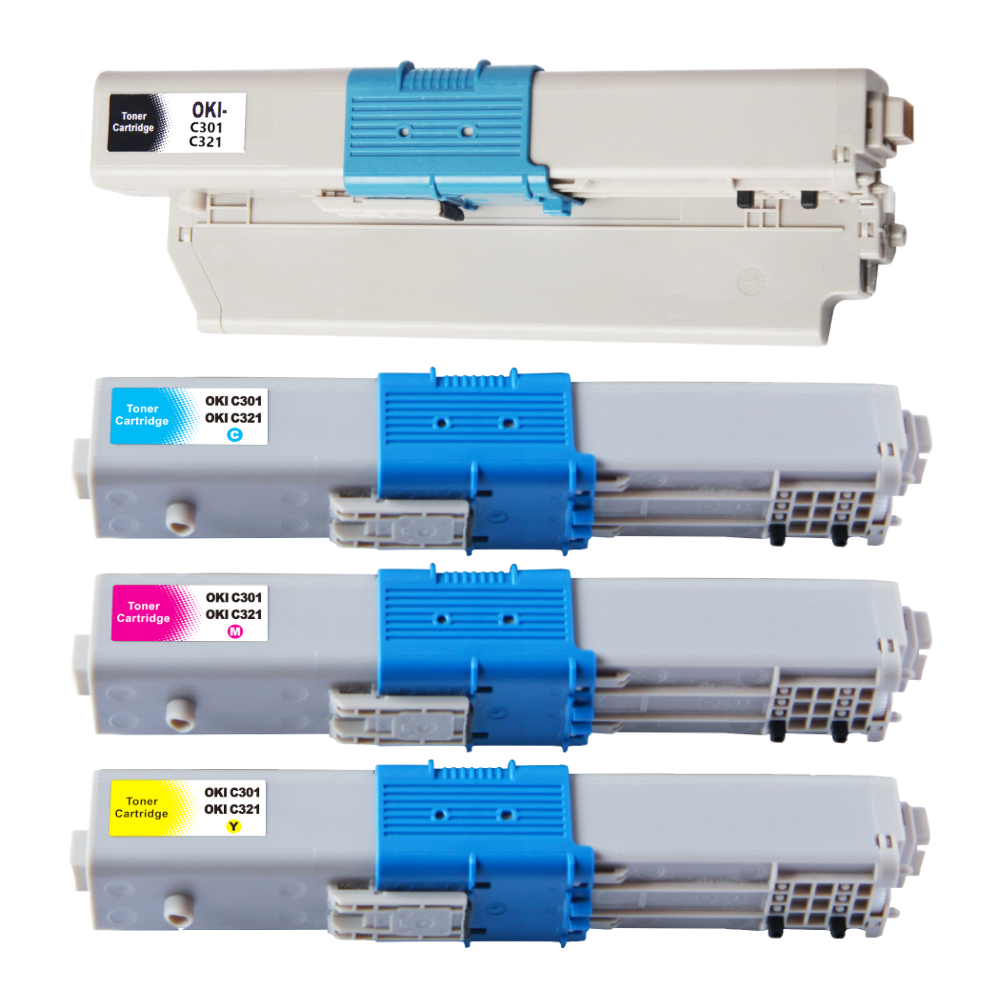 Compatible Oki C301dn Multipack Toner Cartridges