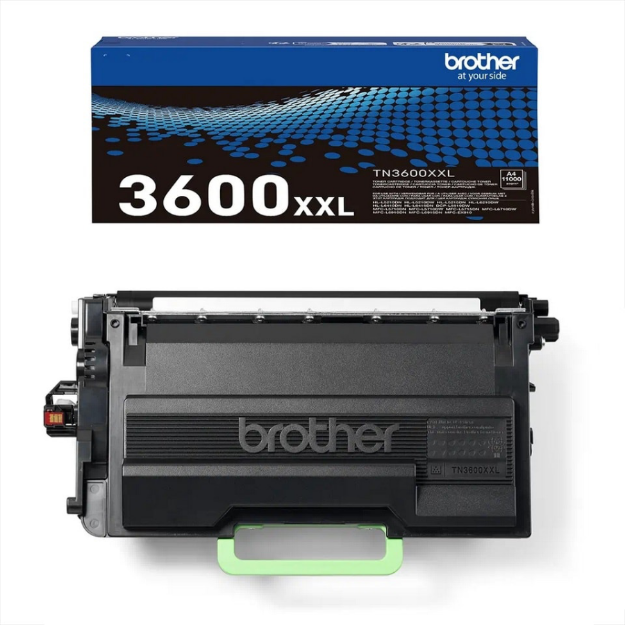 Picture of Genuine Brother TN3600 Extra High Capacity Black Toner Cartridge