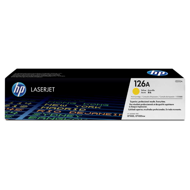 Picture of HP 126A Standard Capacity Yellow Toner Cartridge - CE312A