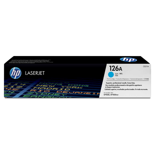 Picture of HP 126A Standard Capacity Cyan Toner Cartridges - CE311A