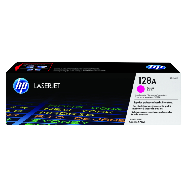 Picture of HP 128A Standard Capacity Magenta Toner Cartridge - CE323A