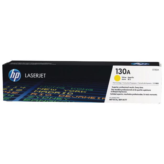 Picture of HP 130A Standard Capacity Yellow Toner Cartridge - CF352A