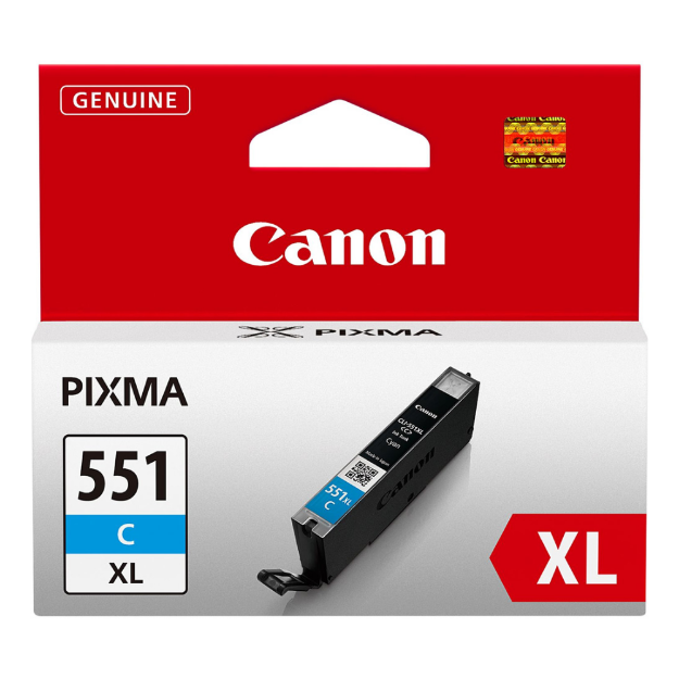 Picture of Canon CLI-551XL Cyan High Yield Ink Cartridge 11ml - 6444B001