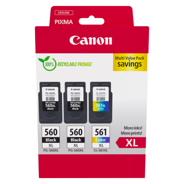 Picture of OEM Canon Pixma TS5350 High Capacity Combo (3 Pack) Ink Cartridges