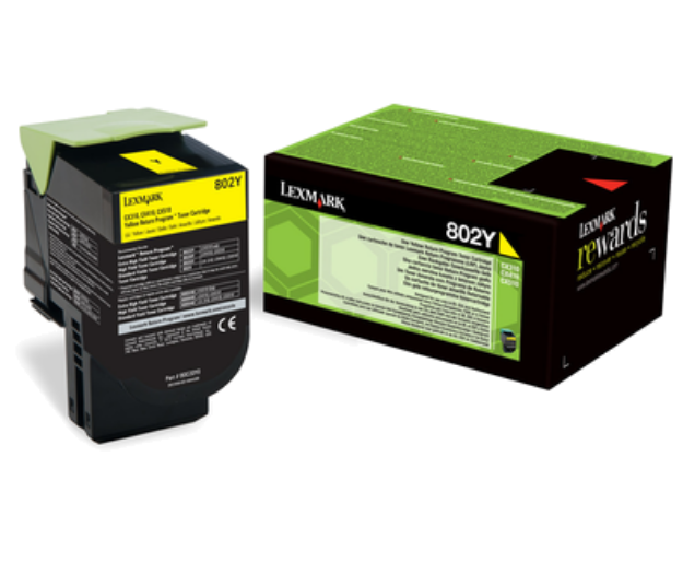 Picture of  Lexmark 80C20Y0 Yellow Toner Cartridge