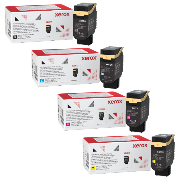 Picture of OEM Xerox C320 High Capacity Multipack Toner Cartridges