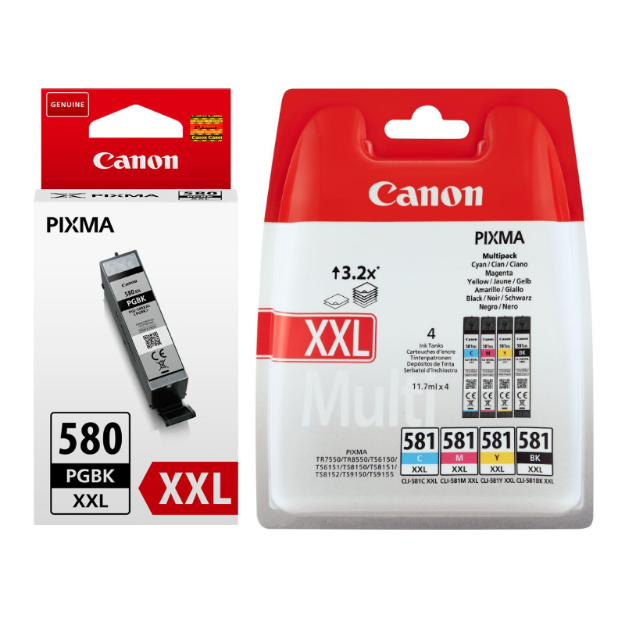 Picture of OEM Canon Pixma TR7650 Extra High Capacity Multipack (5 Pack) Ink Cartridges