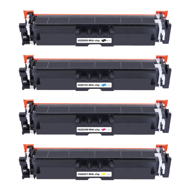 Picture of Compatible HP W2200X, W2201X, W2202X, W2203X High Capacity Multipack Toner Cartridges