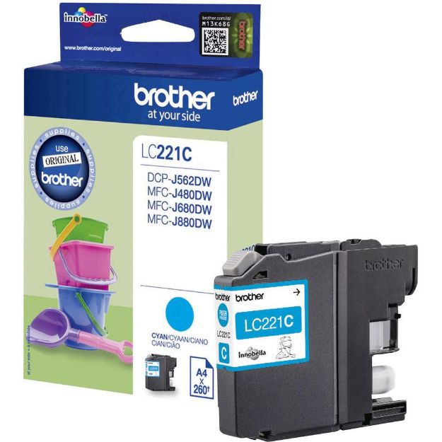 Picture of Brother Cyan Ink Cartridge 4ml - LC221C