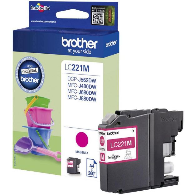 Picture of Brother Magenta Ink Cartridge 4ml - LC221M