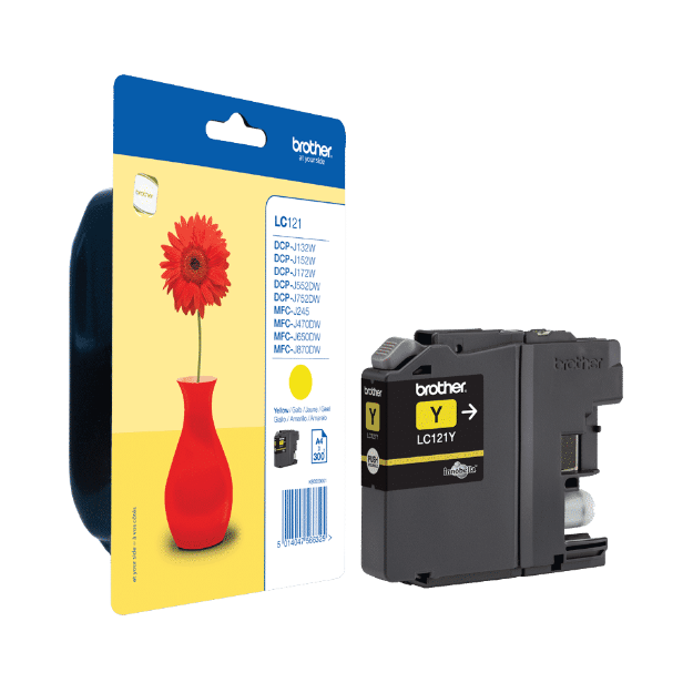 Picture of Brother Yellow Ink Cartridge 4ml - LC121Y